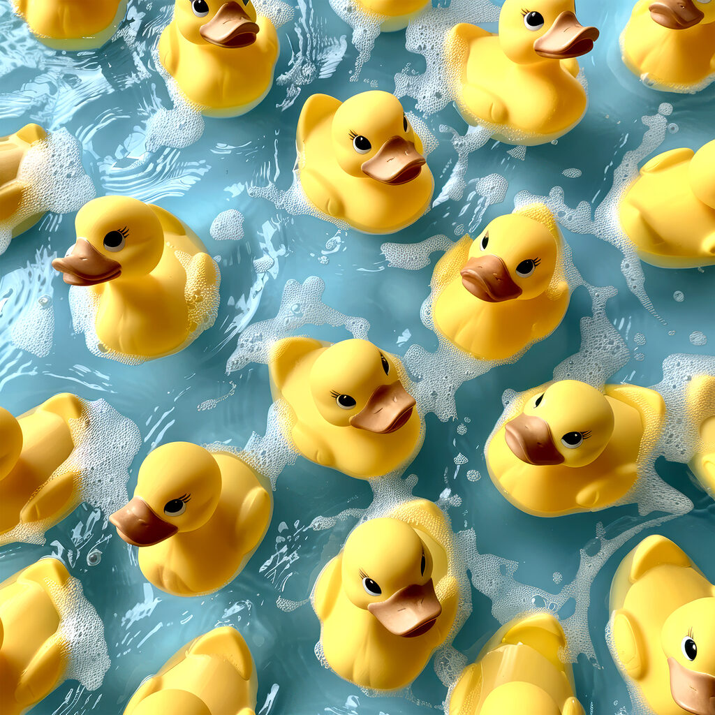 Petits canards de bain — motif complet