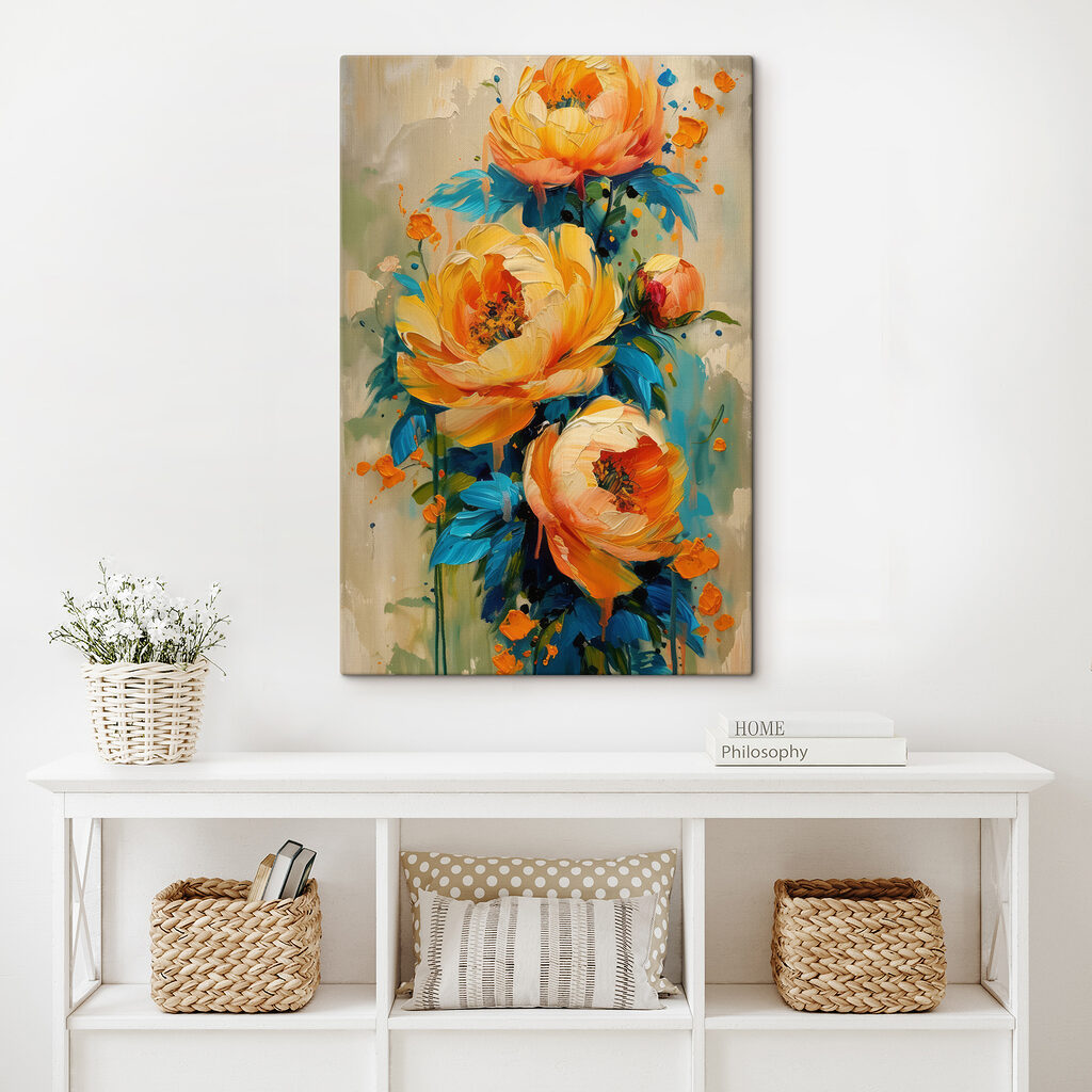 Roses jaunes, larges touches — intérieur 2