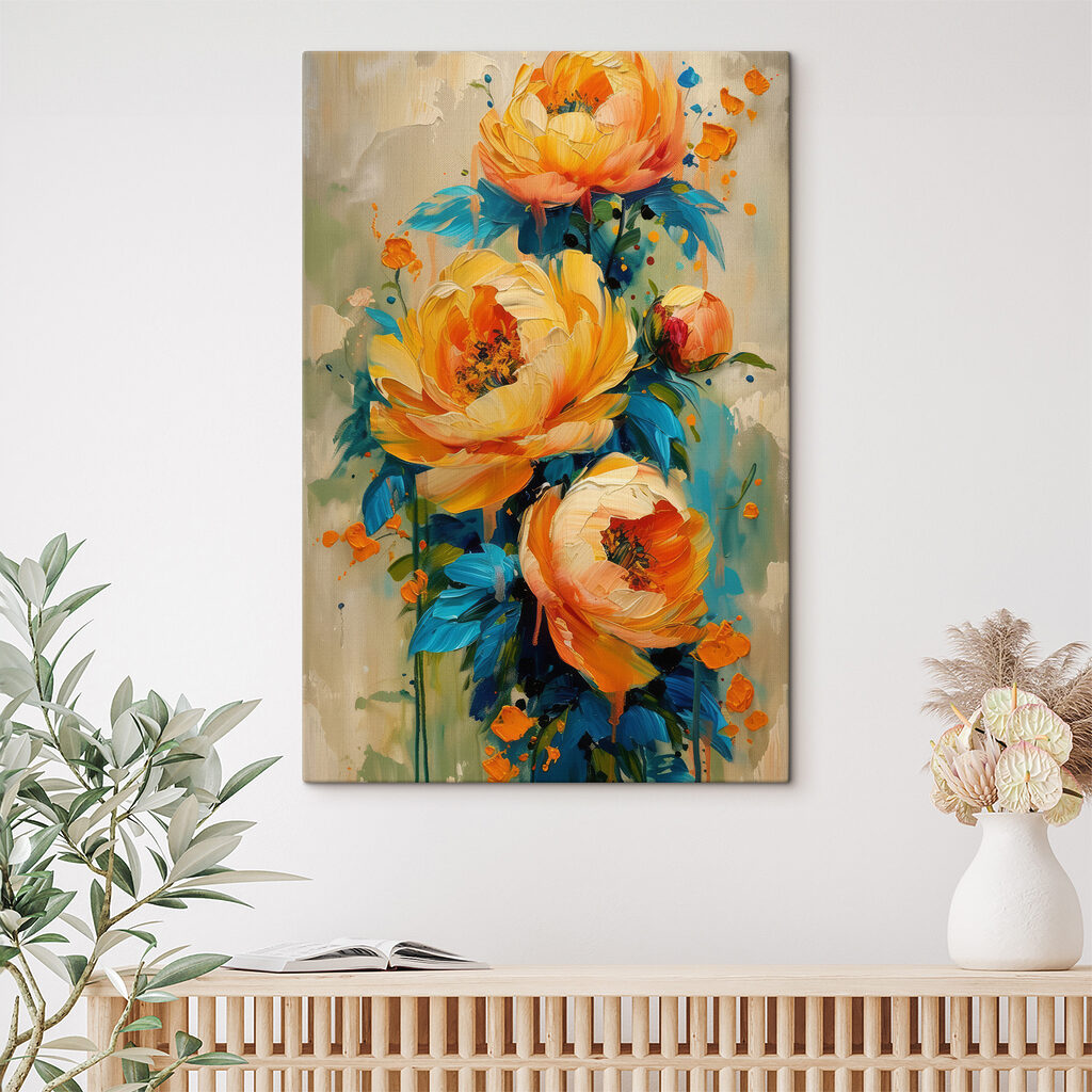 Roses jaunes, larges touches — intérieur 3