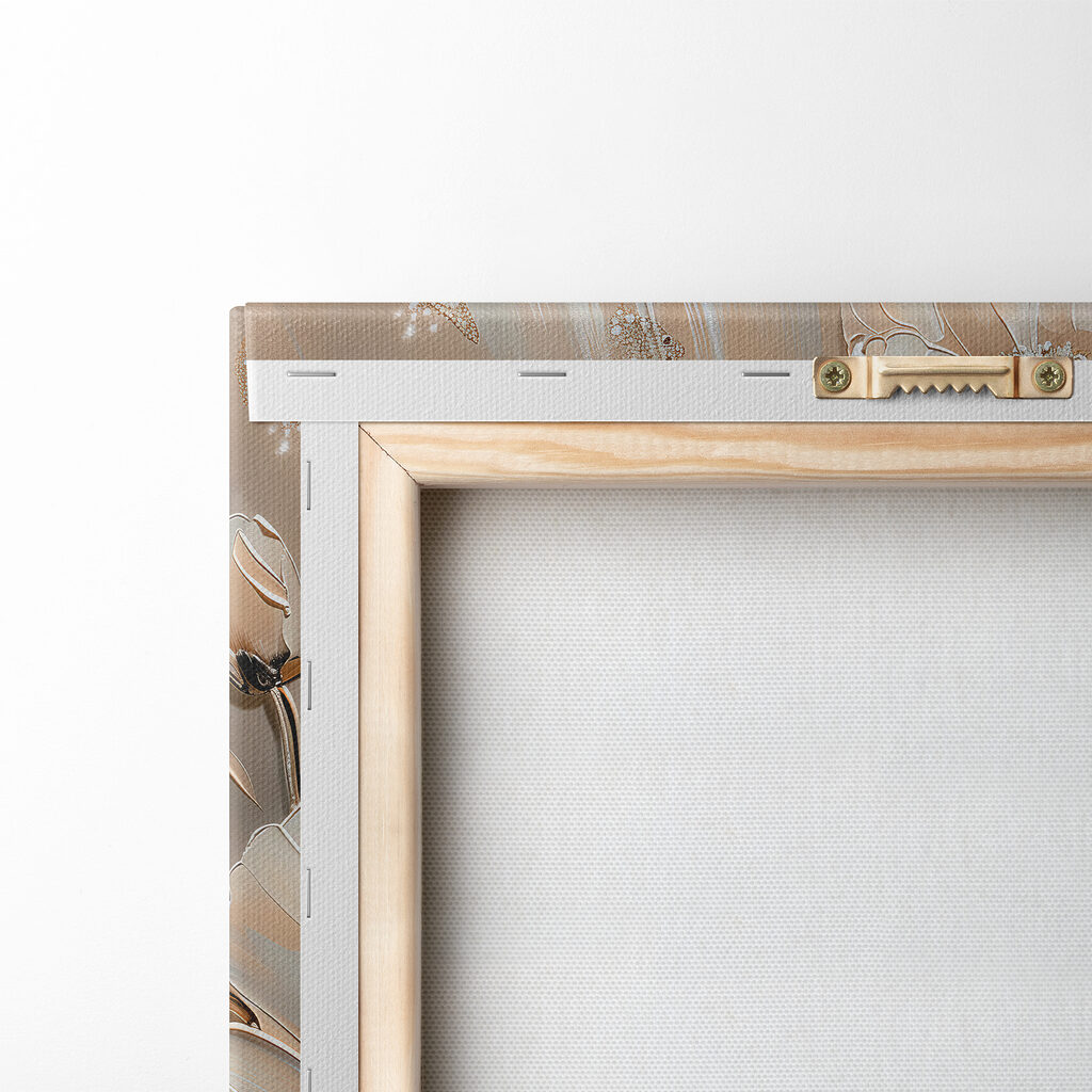 Fleurs blanches, beige sable — dos