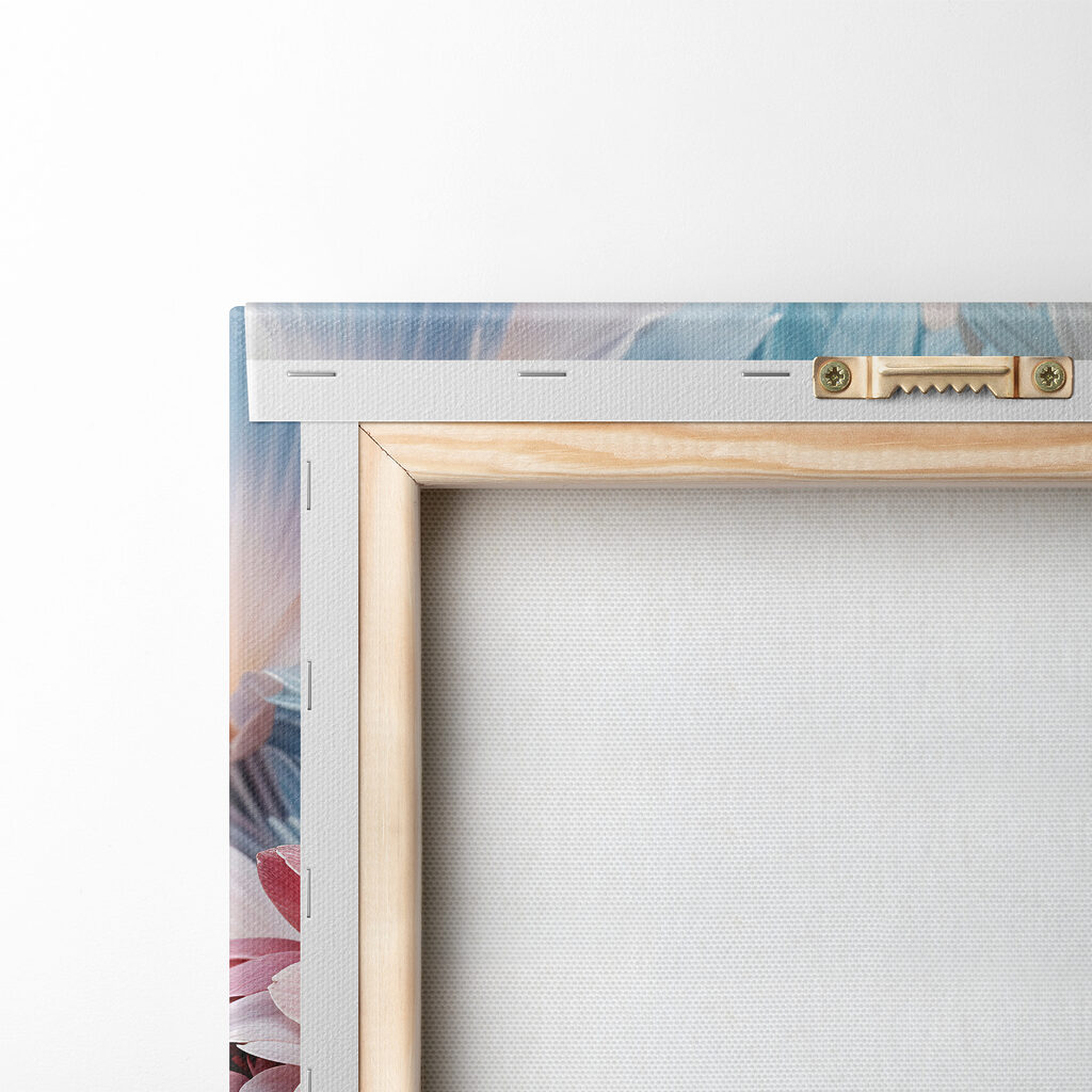 Pivoines roses sur bleu — dos