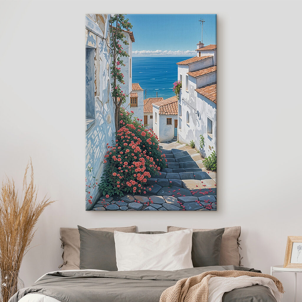 Escalier vers la mer dans un intérieur