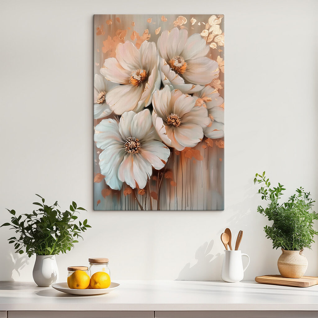 Fleurs et longues traînées — intérieur 1