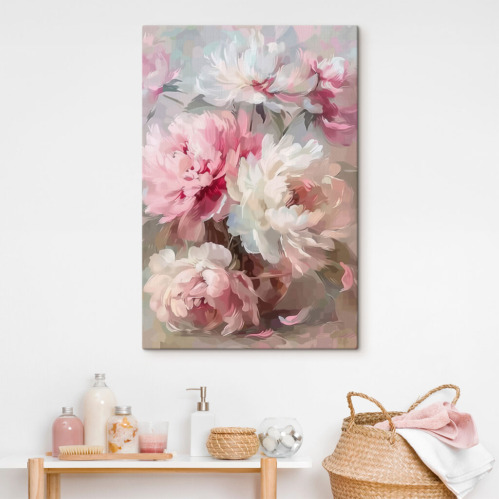 Pivoines en touches libres — intérieur 2