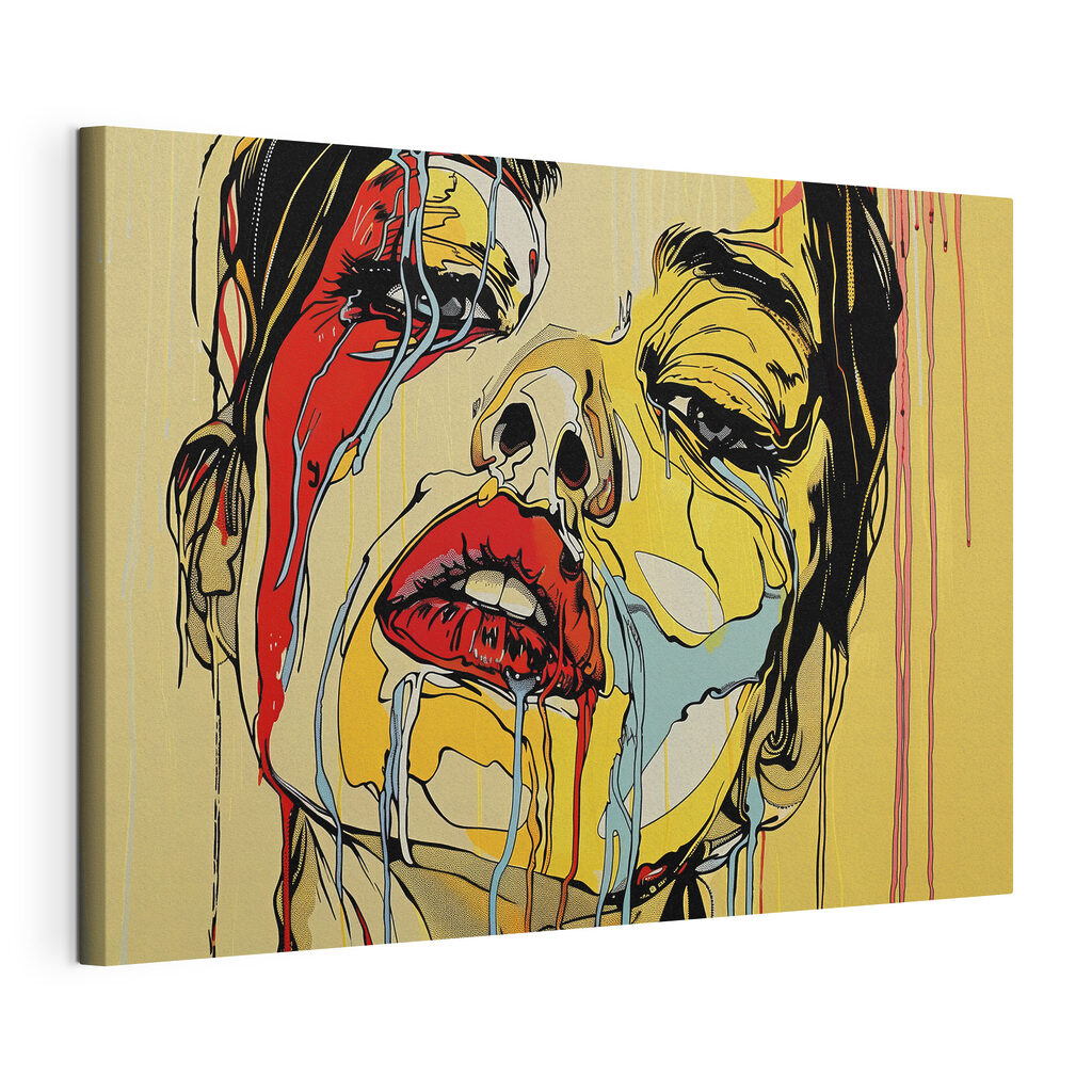 Visage aux bandes colorées — vue du produit
