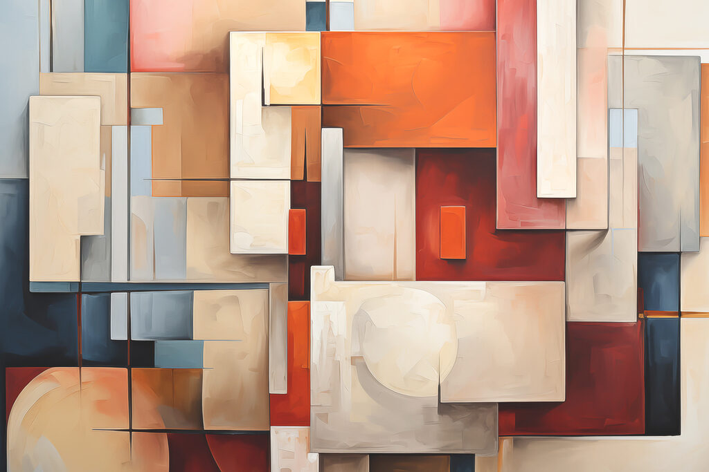 Blocs de couleur décalés — motif complet