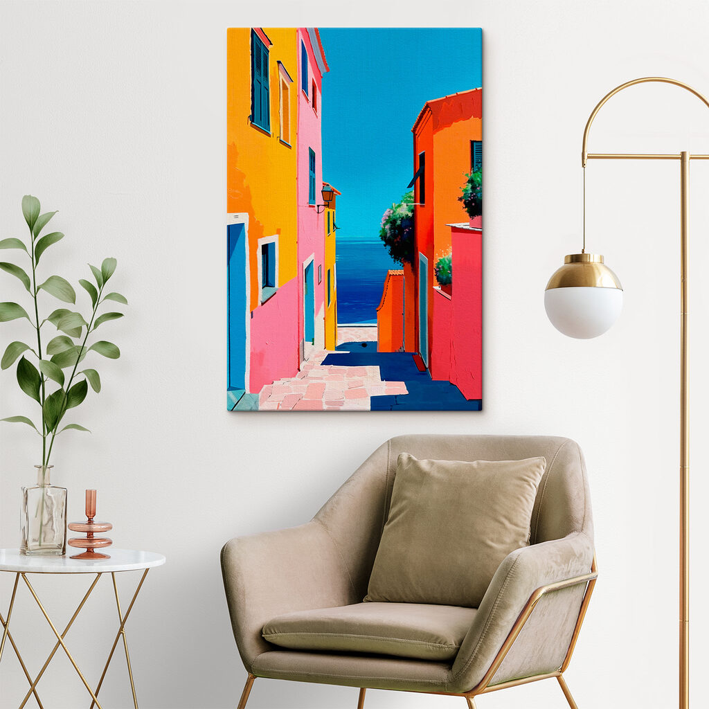 Couleurs jusqu’à la mer dans un intérieur