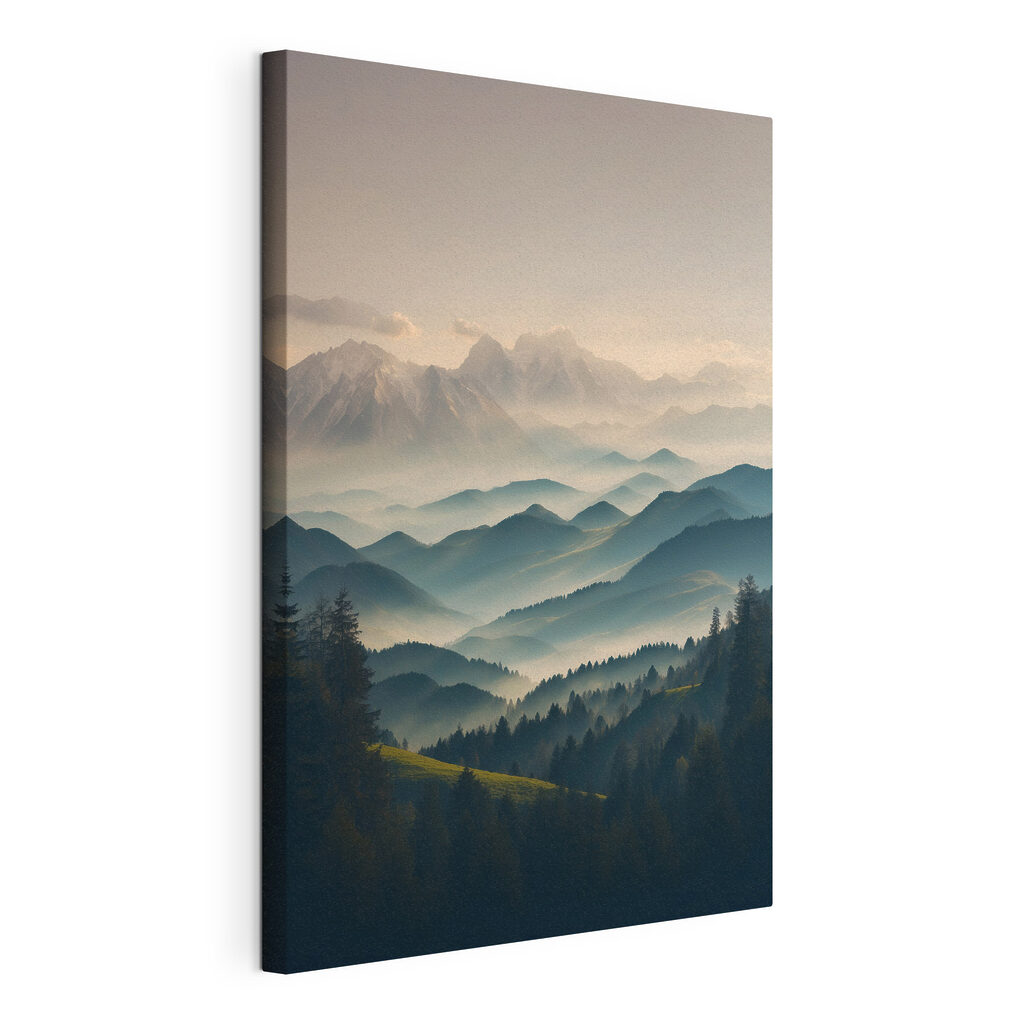 Brume matinale en montagne — vue du produit