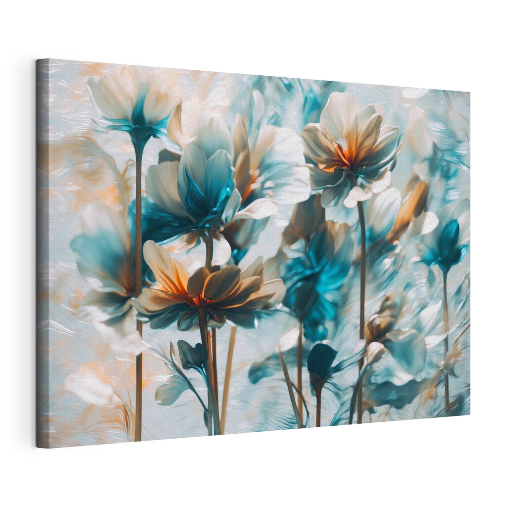 Fleurs bleues sur tiges — vue du produit
