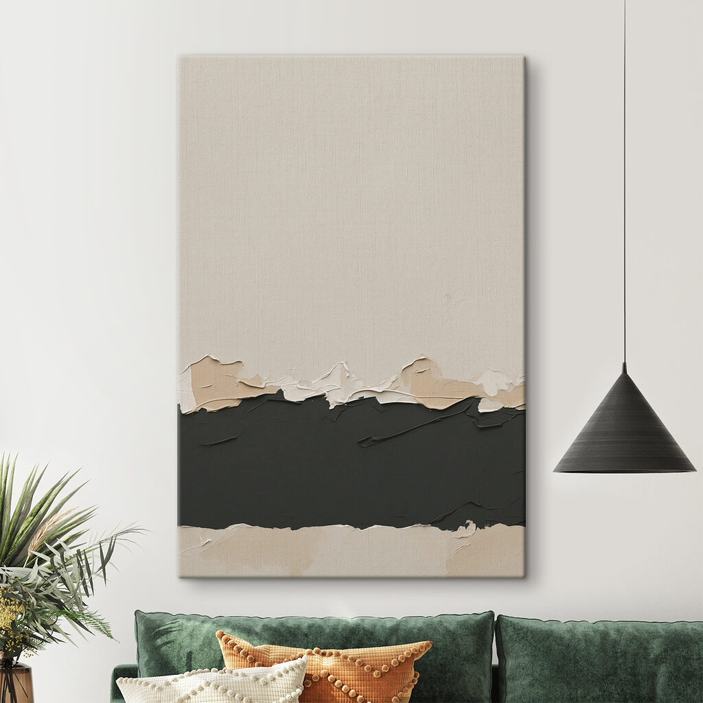 Bande sombre sur beige — intérieur 1