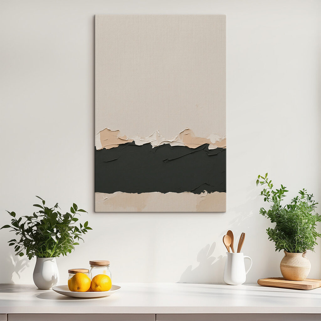 Bande sombre sur beige — intérieur 3