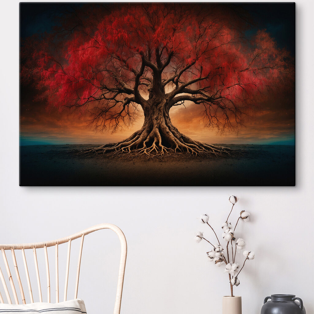 Arbre rouge enraciné — intérieur 3