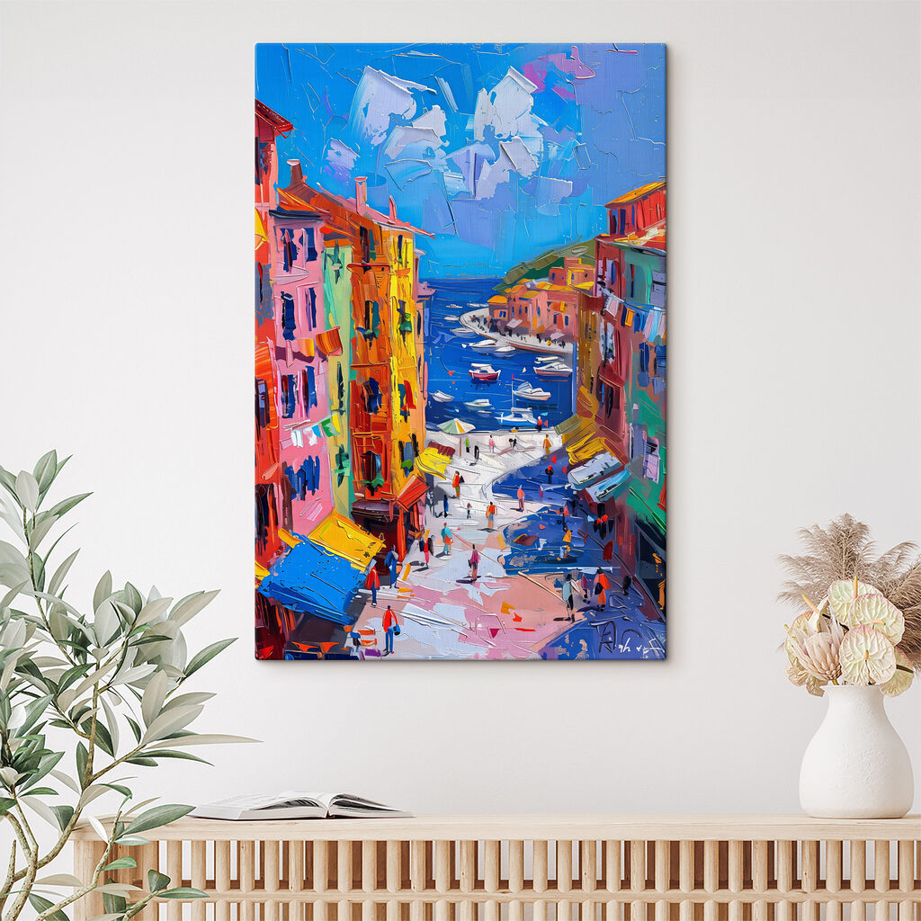 Ruelle colorée du port dans un intérieur
