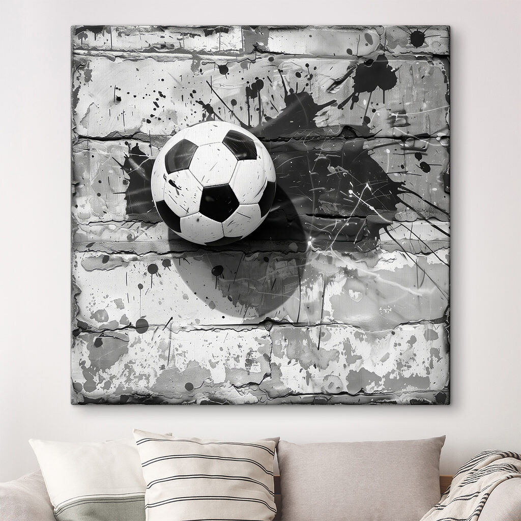 Ballon sur mur patiné — intérieur 1