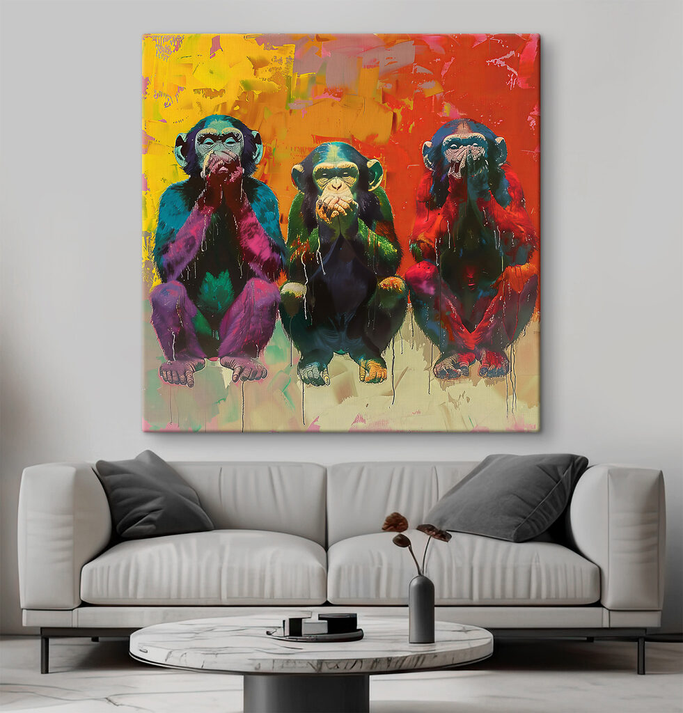 Trois singes en silence — intérieur 2