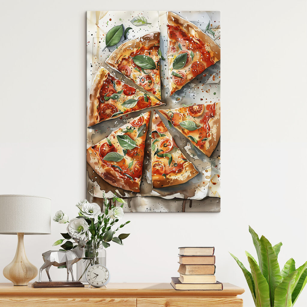 Pizza et basilic — intérieur 2