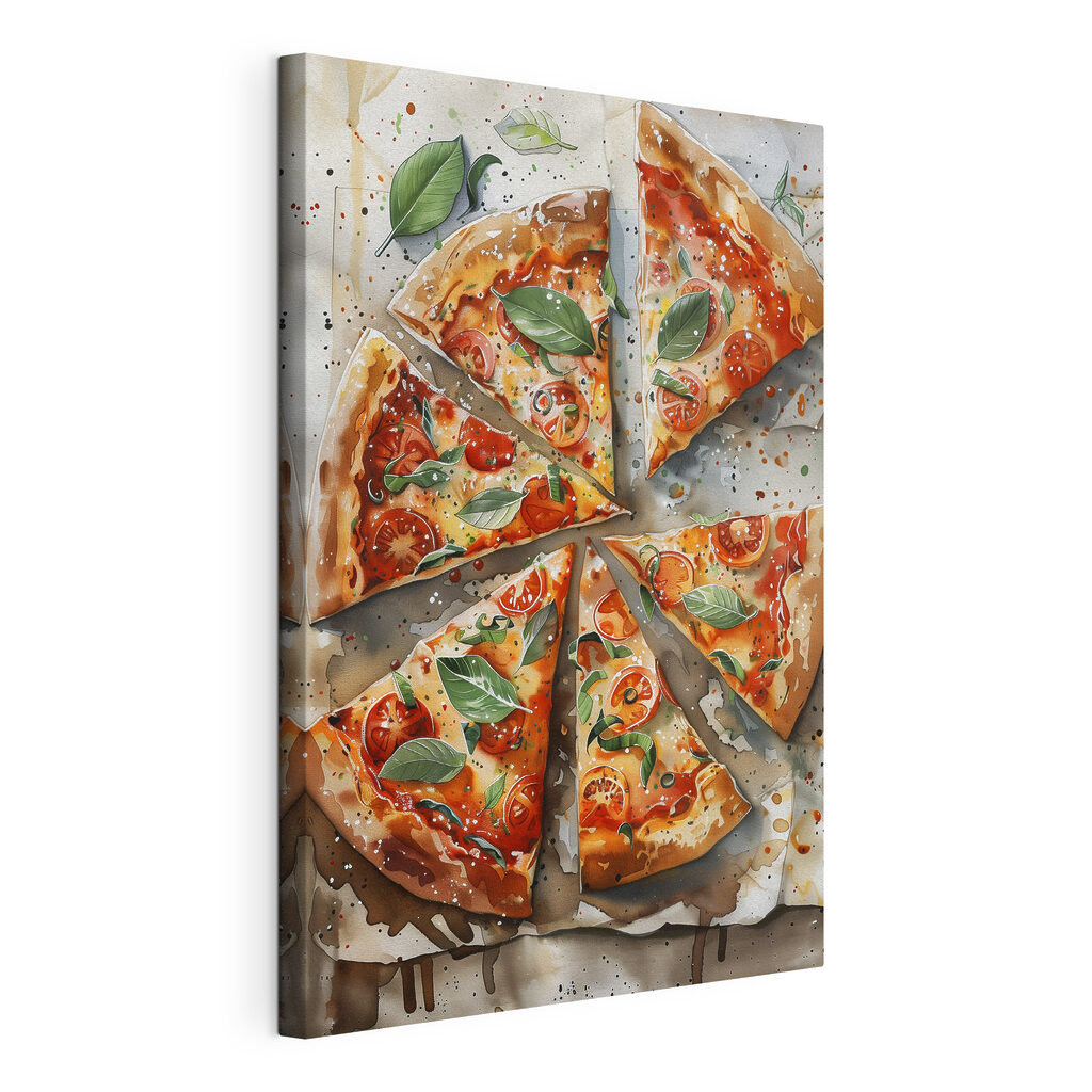 Pizza et basilic — vue du produit