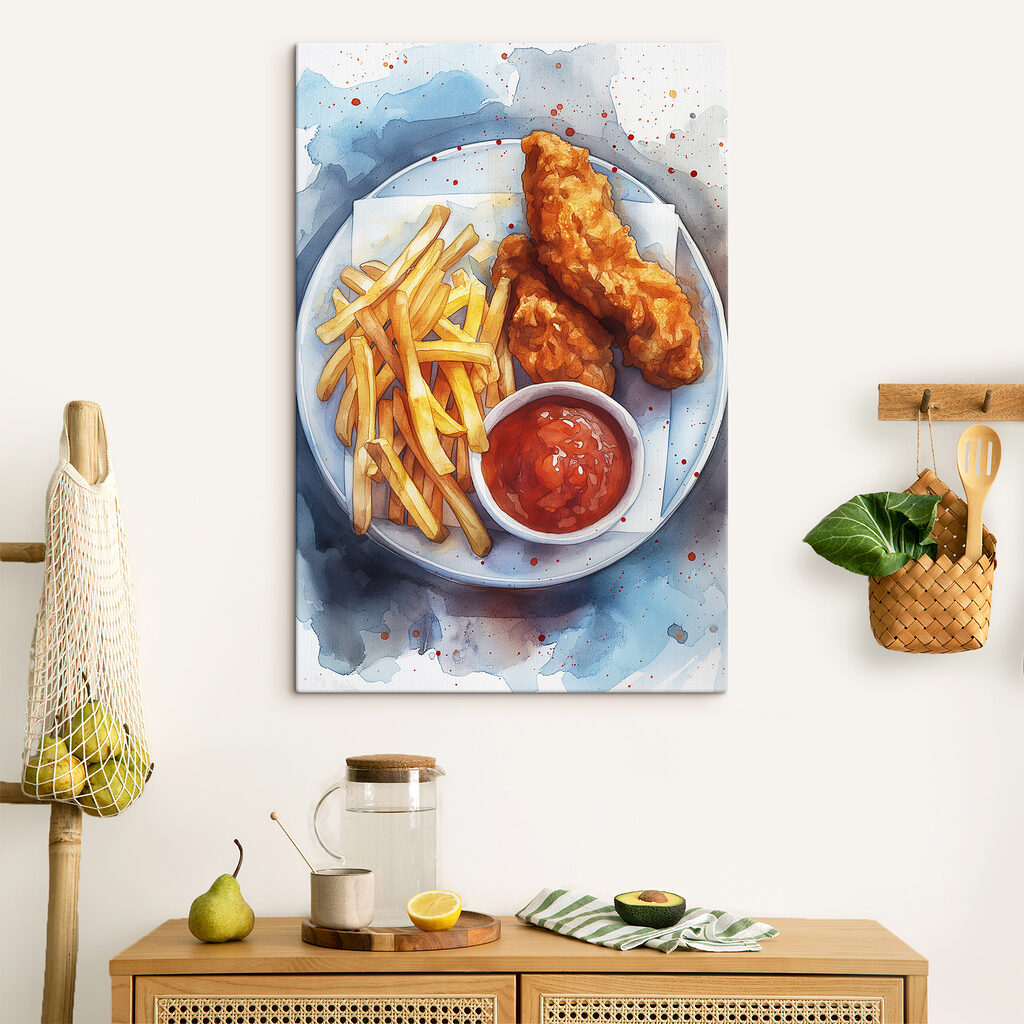 Frites et poisson croustillant — intérieur 1
