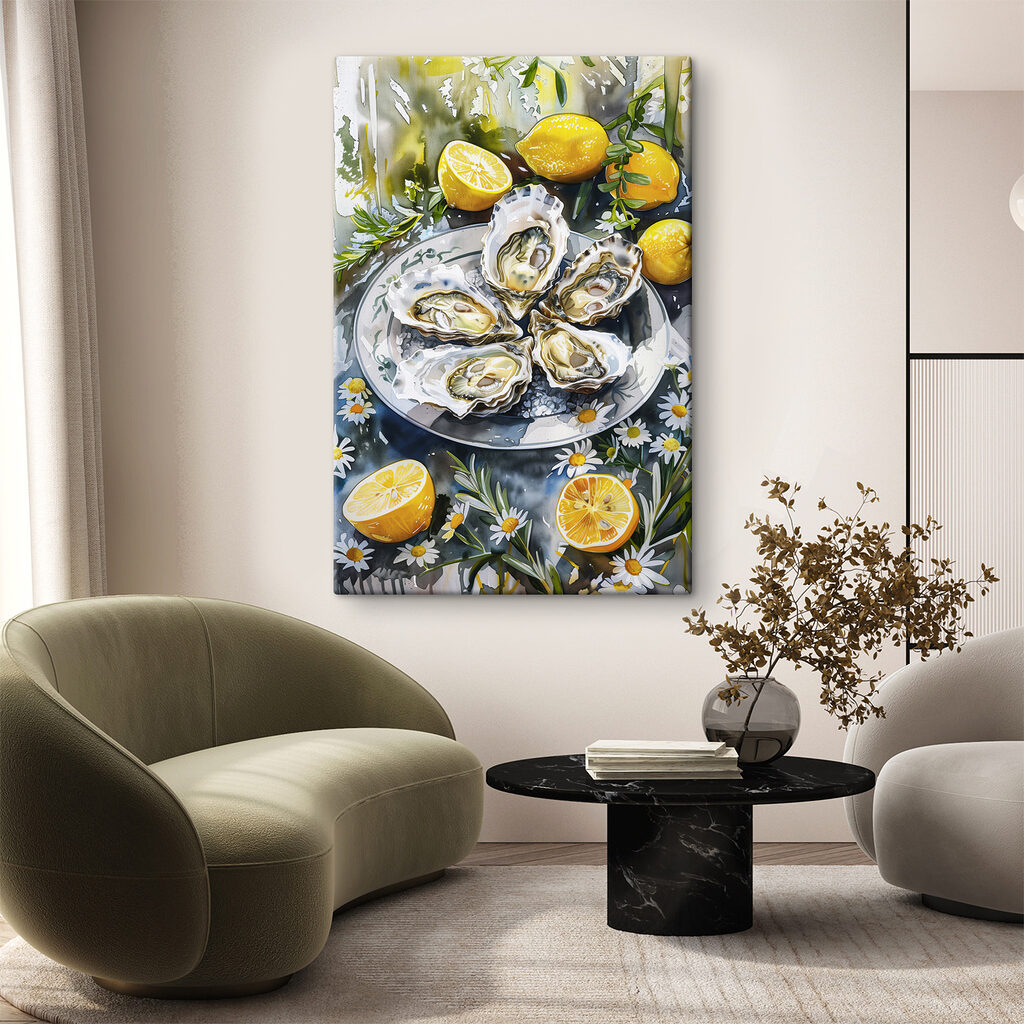 Huîtres, citrons et fleurs — intérieur 1