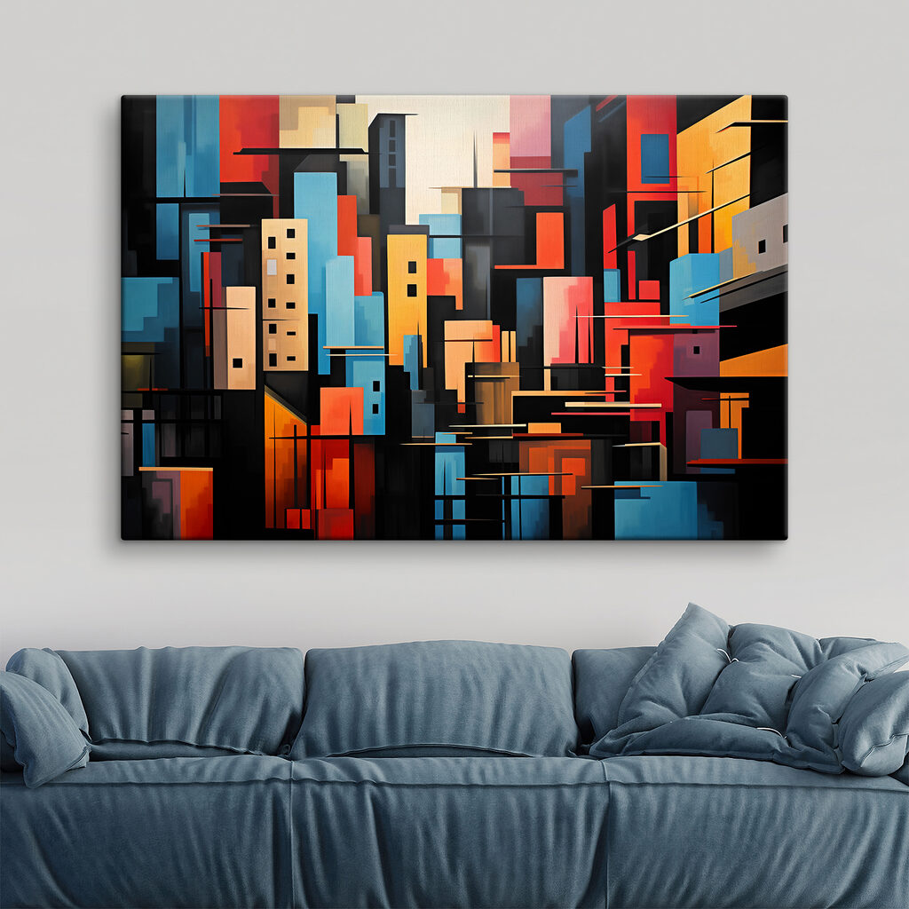 Ville en blocs colorés — intérieur 1