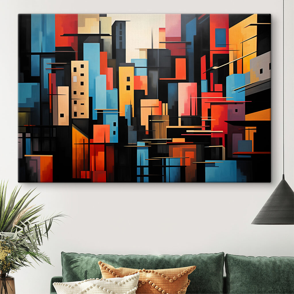 Ville en blocs colorés — intérieur 2