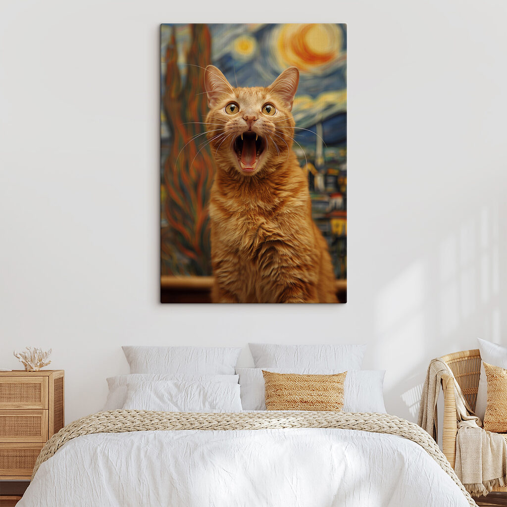 Chat qui bâille — intérieur 1