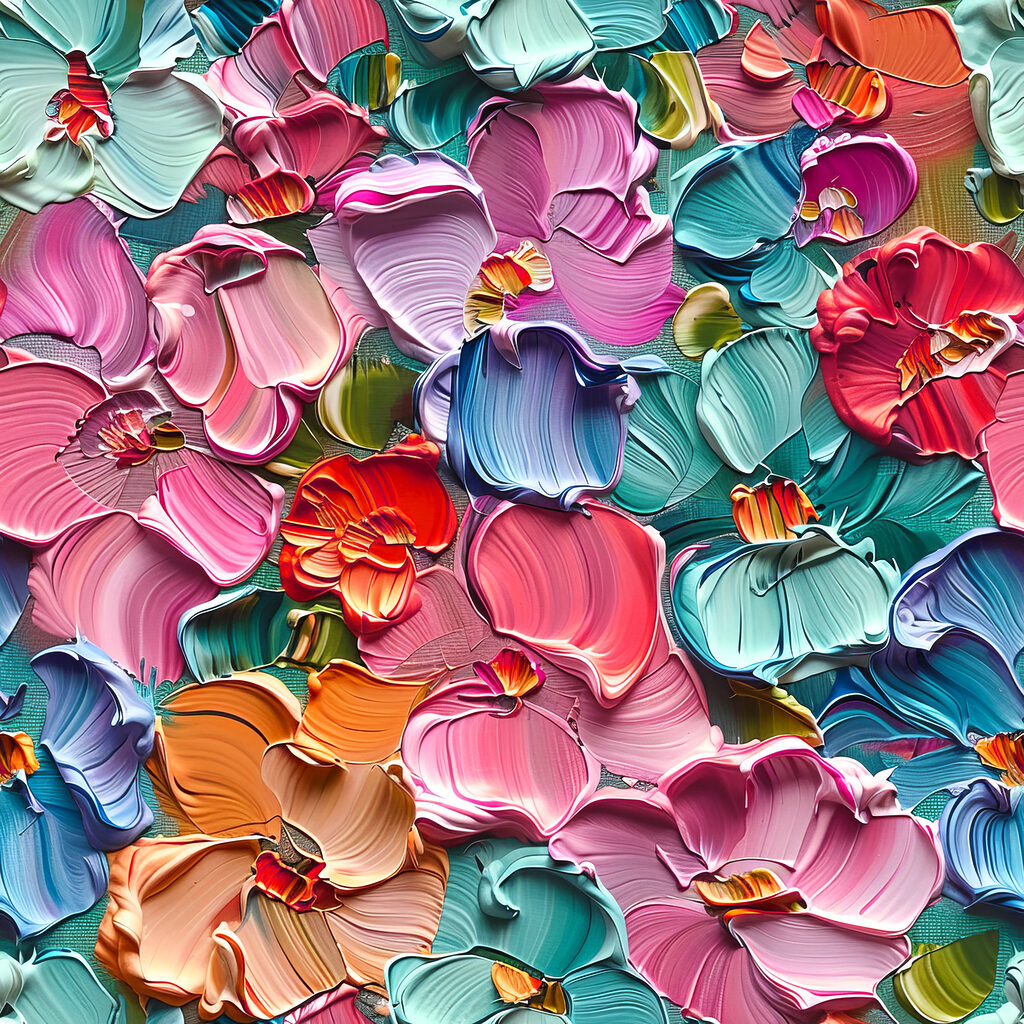 Mosaïque de pétales — motif complet