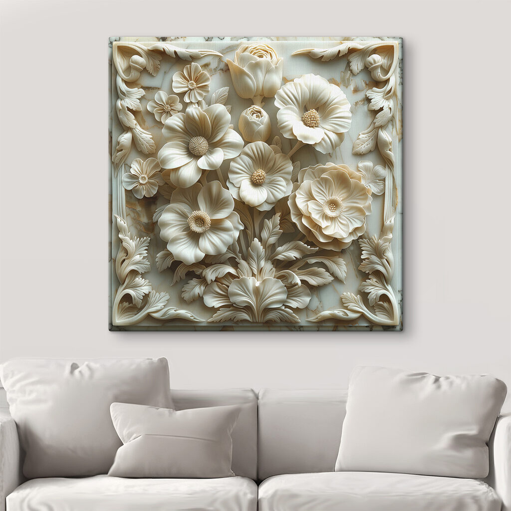 Ornement de fleurs blanches — intérieur 2