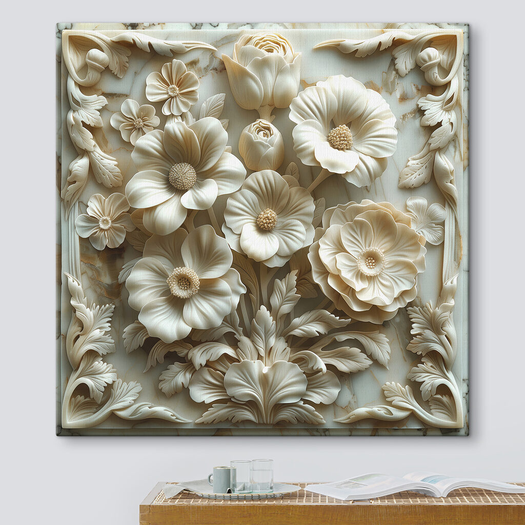 Ornement de fleurs blanches — intérieur 3
