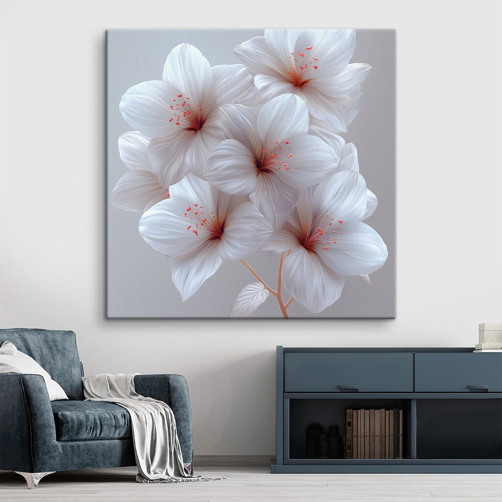Fleurs mouchetées de rose — intérieur 3