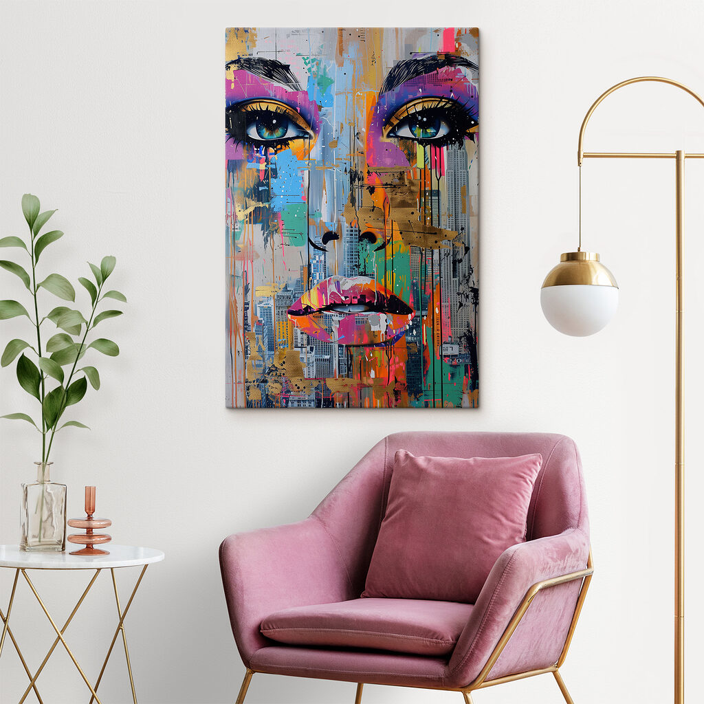 Regard en fragments colorés — intérieur 1