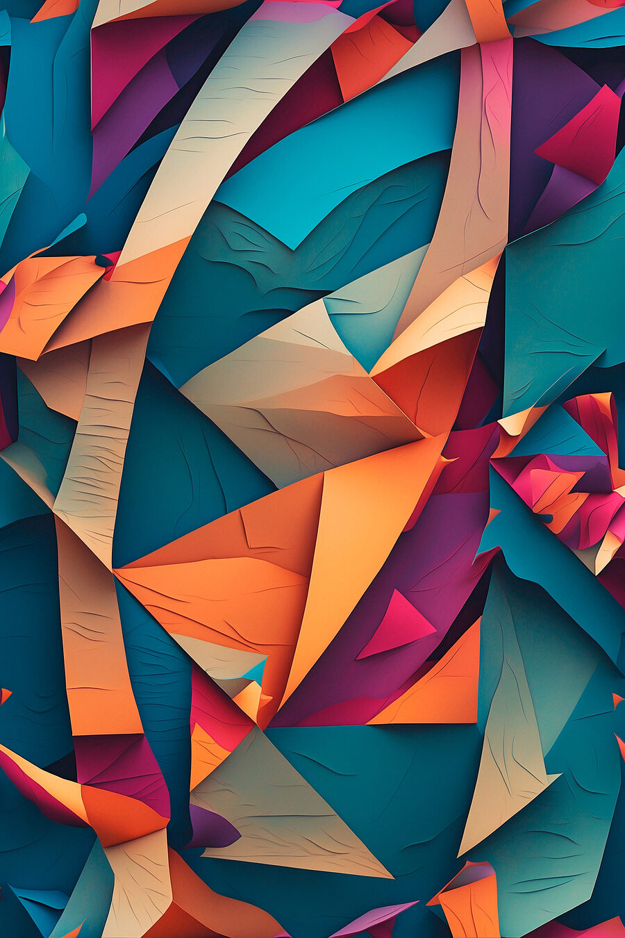 Profil en aplats colorés — motif complet
