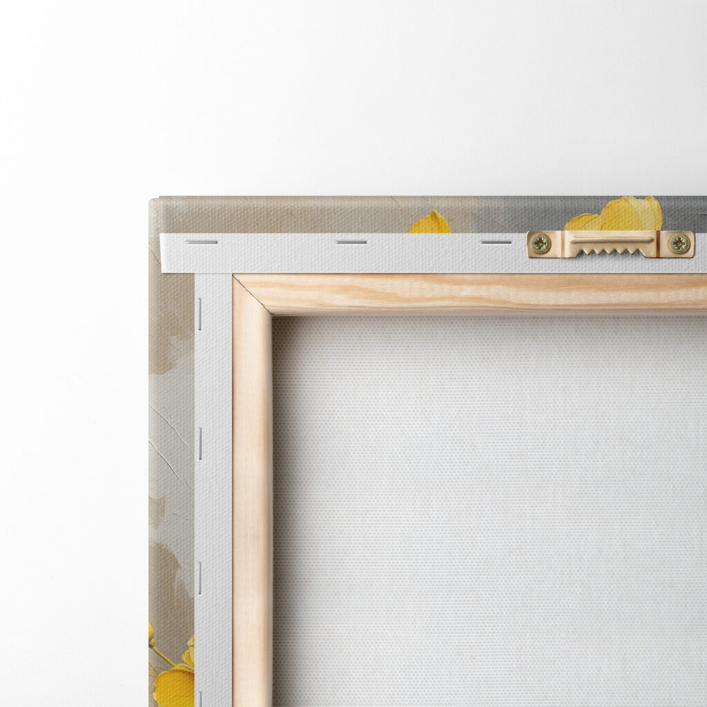 Fleurs jaunes sur anthracite — dos