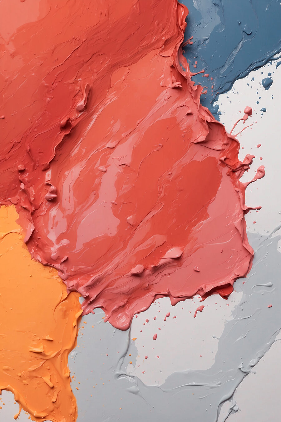 Corail et gris ardoise — motif complet