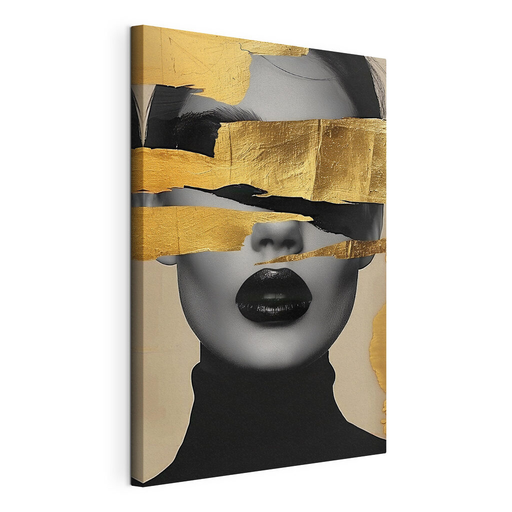 Portrait barré d’or — vue du produit