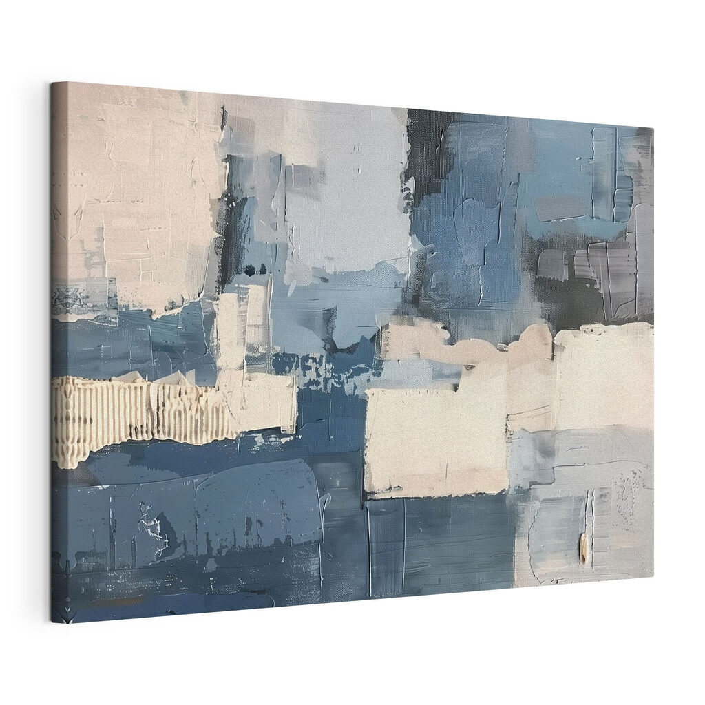 Blocs gris-bleu sur crème — vue du produit