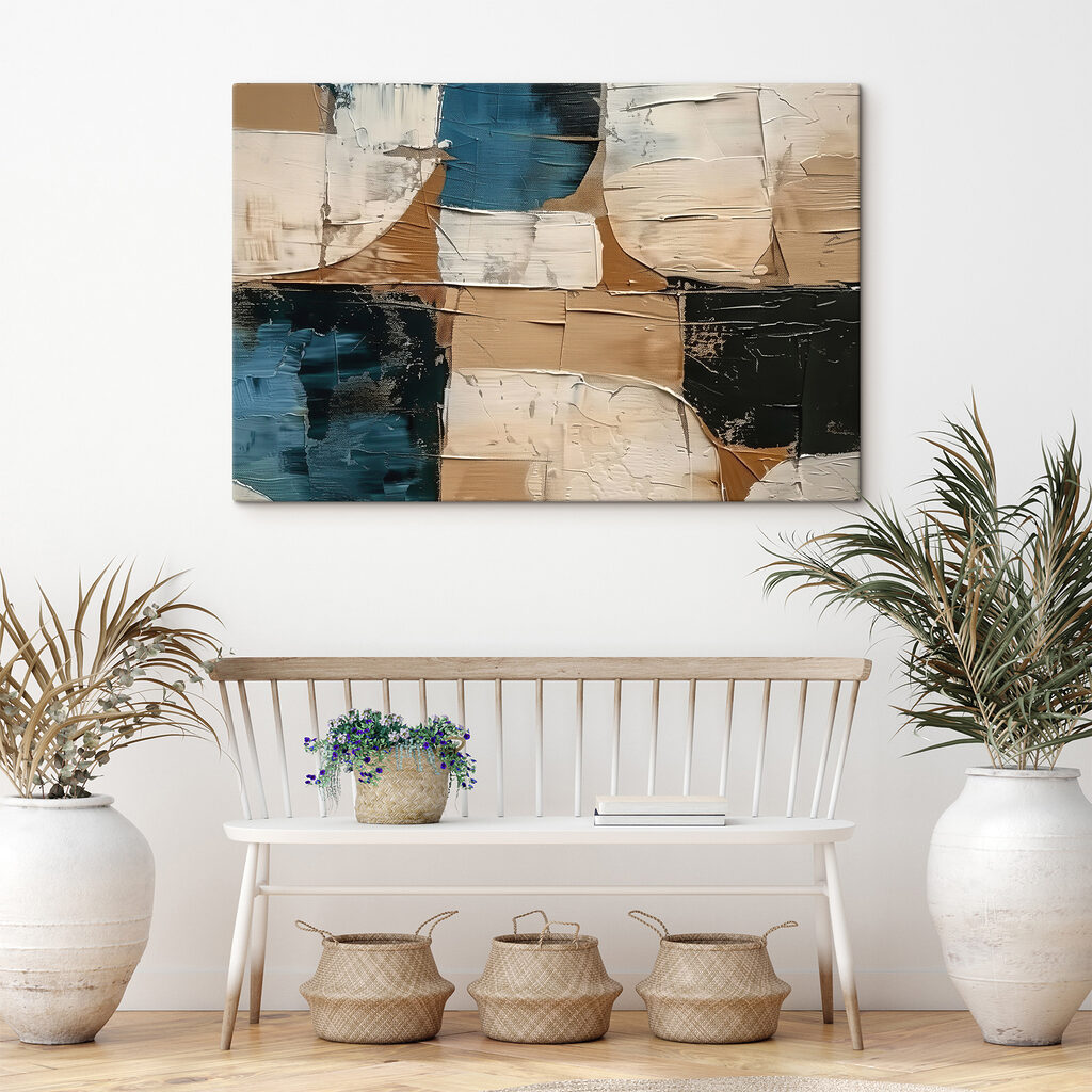Turquoise et tons chauds — intérieur 1