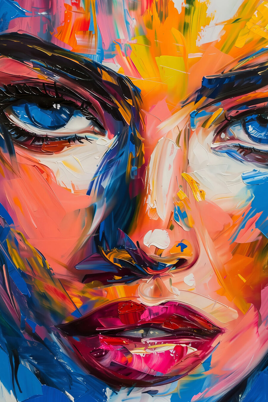 Regard entre les couleurs — motif complet