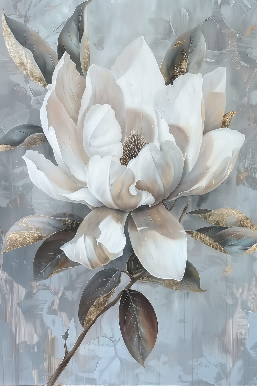 Magnolia solitaire — motif complet