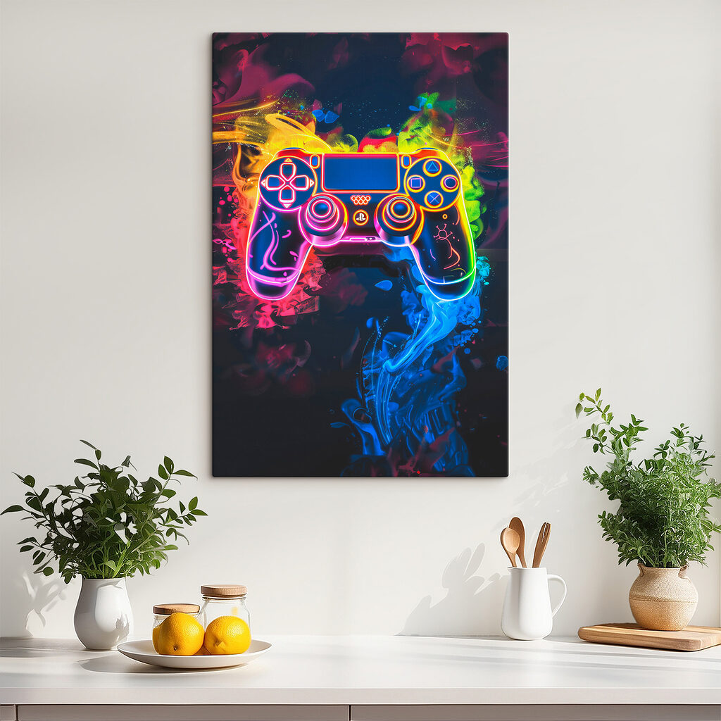 Manette en néon flamboyant — intérieur 2