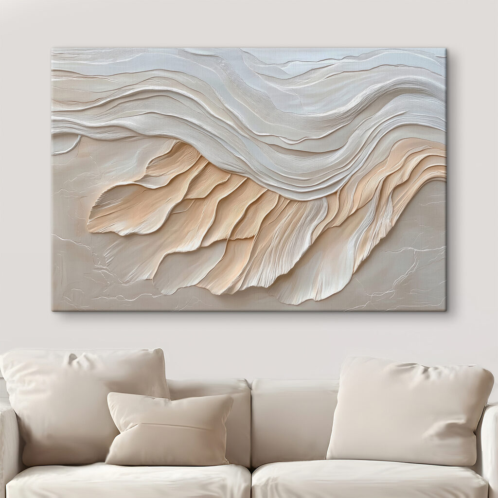 Strates blanches ondulantes — intérieur 1