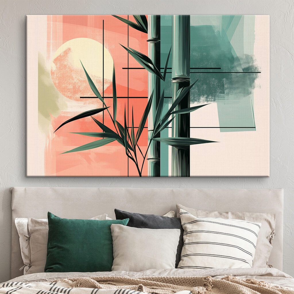 Bambous sur aplats chauds — intérieur 2