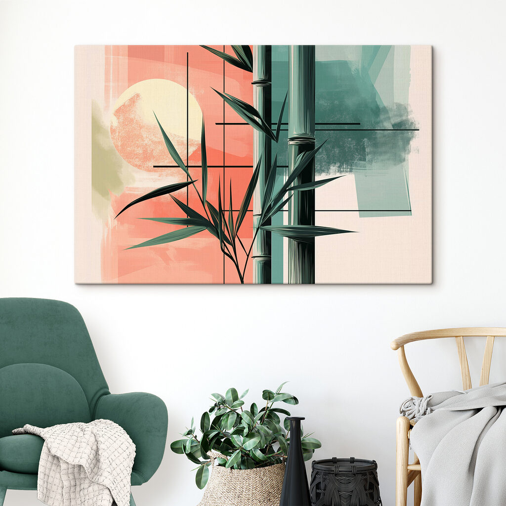 Bambous sur aplats chauds — intérieur 3