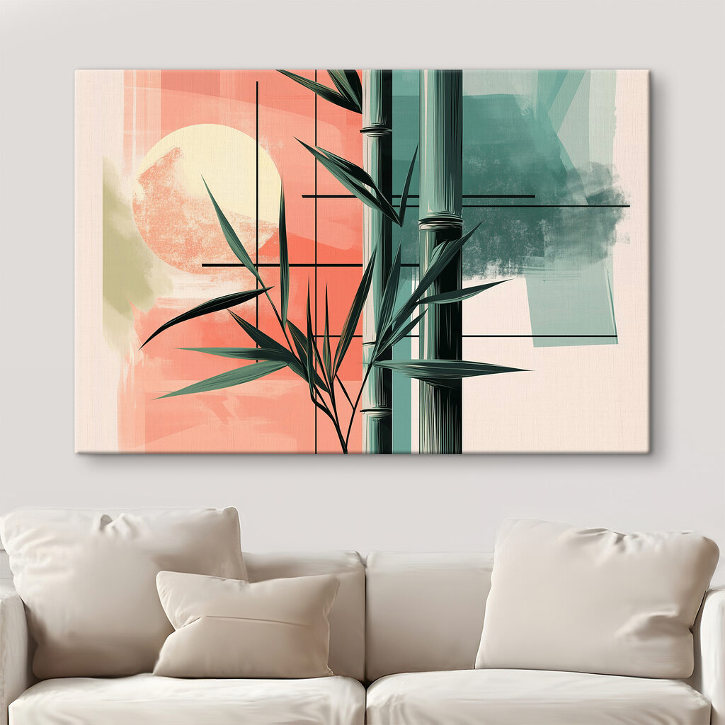 Bambous sur aplats chauds — intérieur 1