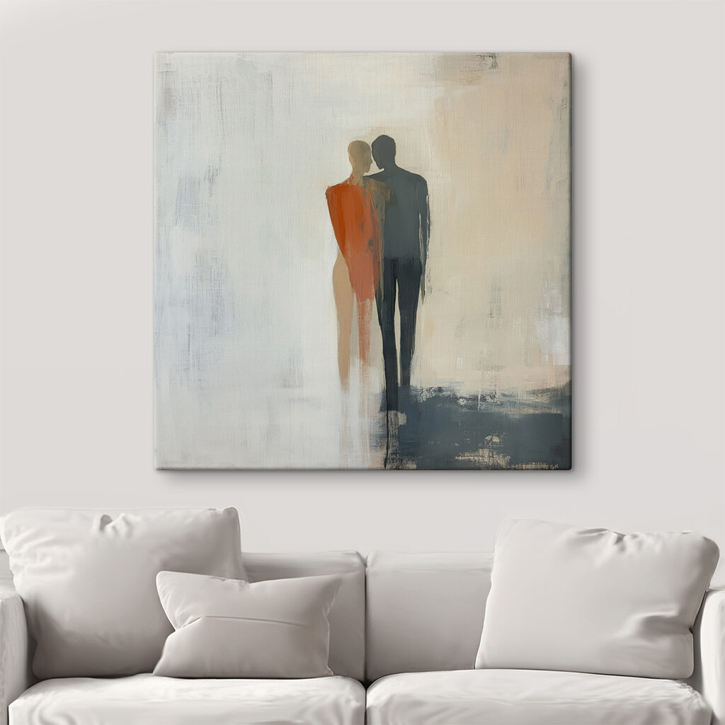 Deux silhouettes sur gris — intérieur 2