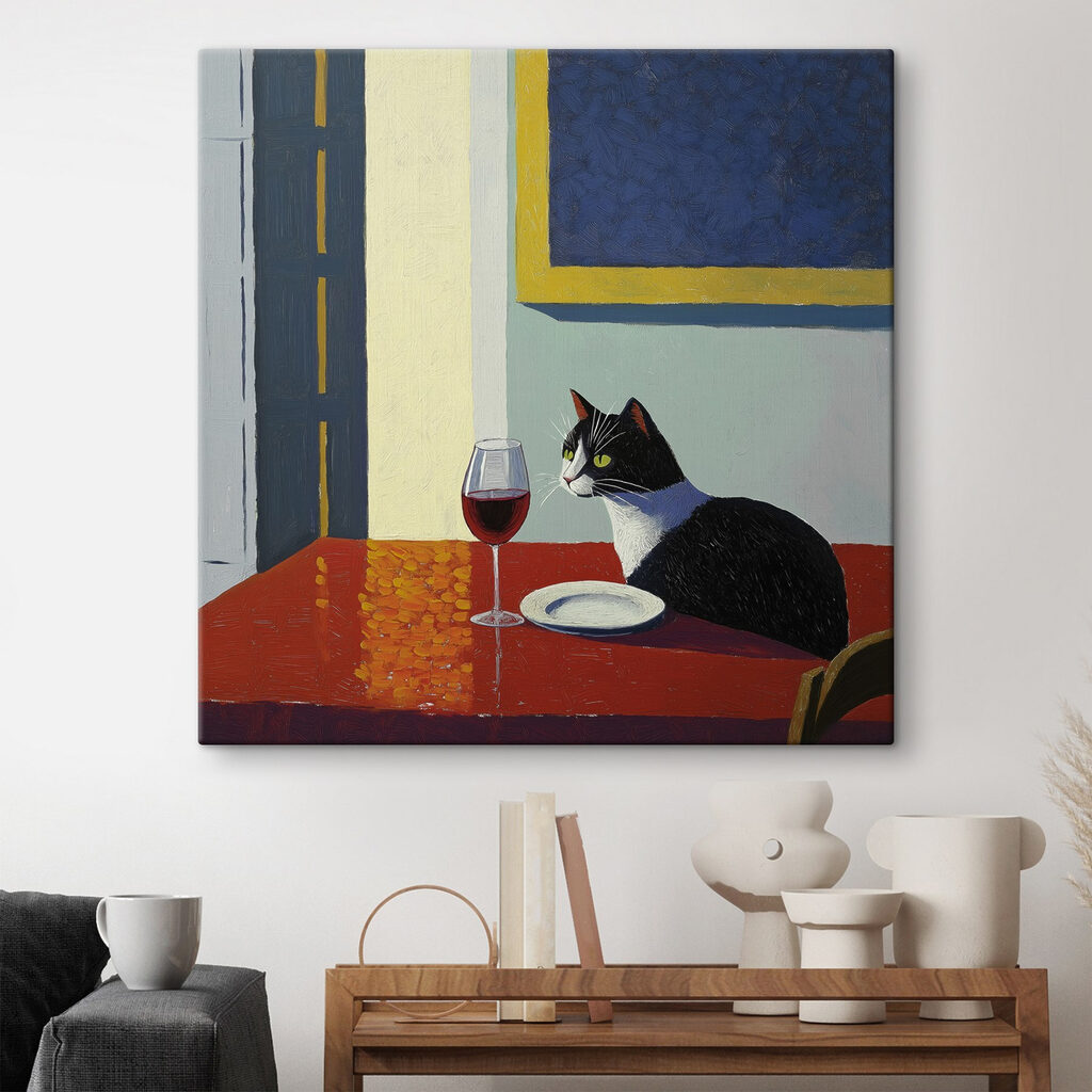 Un chat à table — intérieur 3