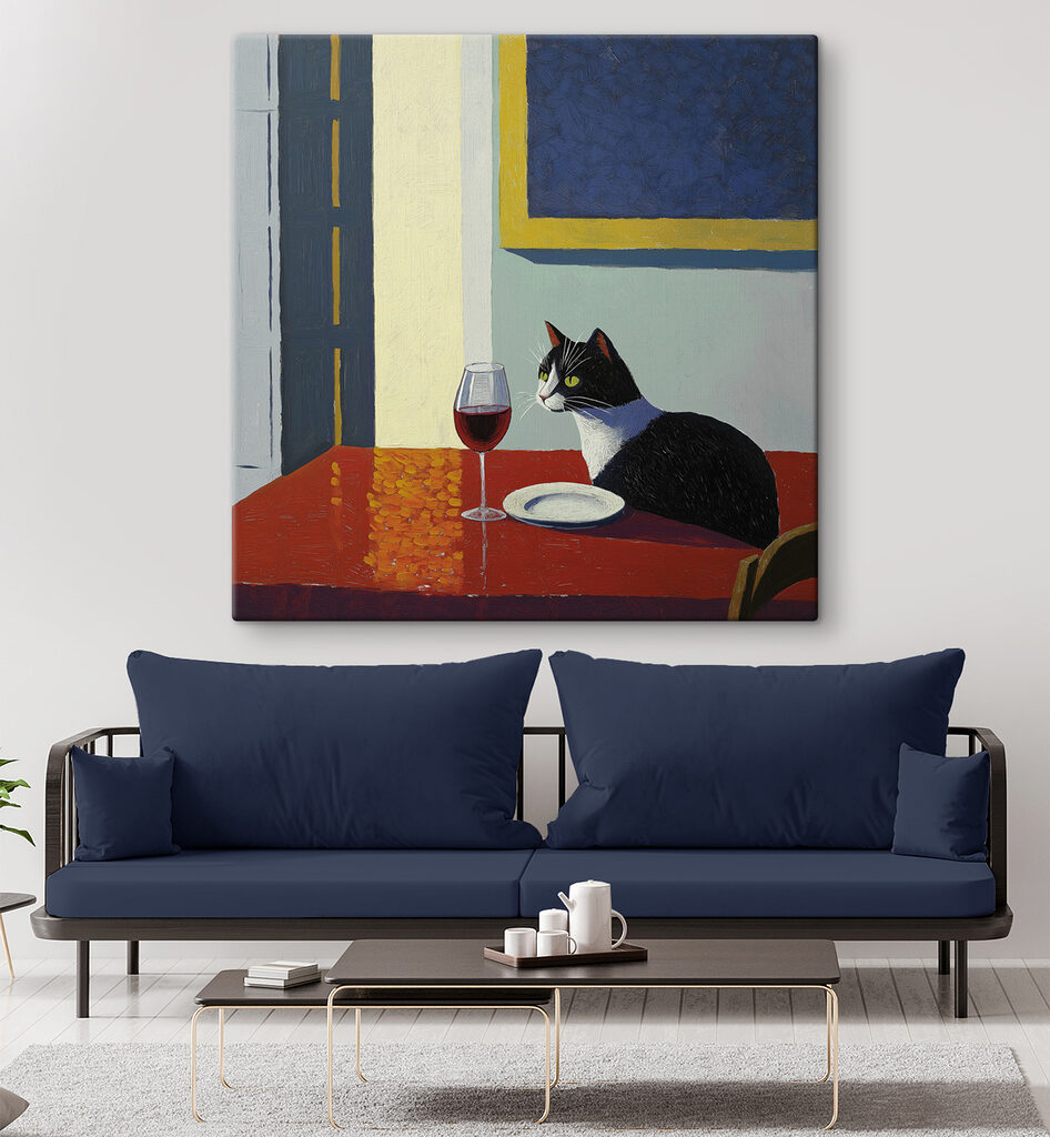 Un chat à table — intérieur 2