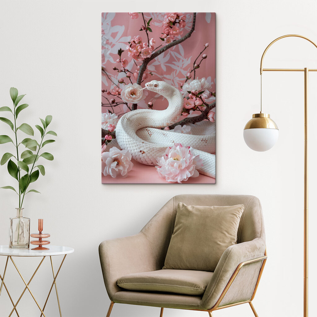 Serpent et branches fleuries — intérieur 1