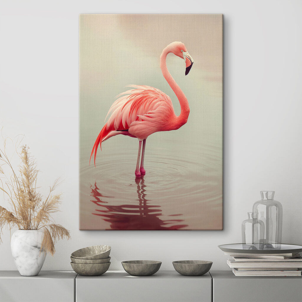 Flamant rose et reflet — intérieur 1