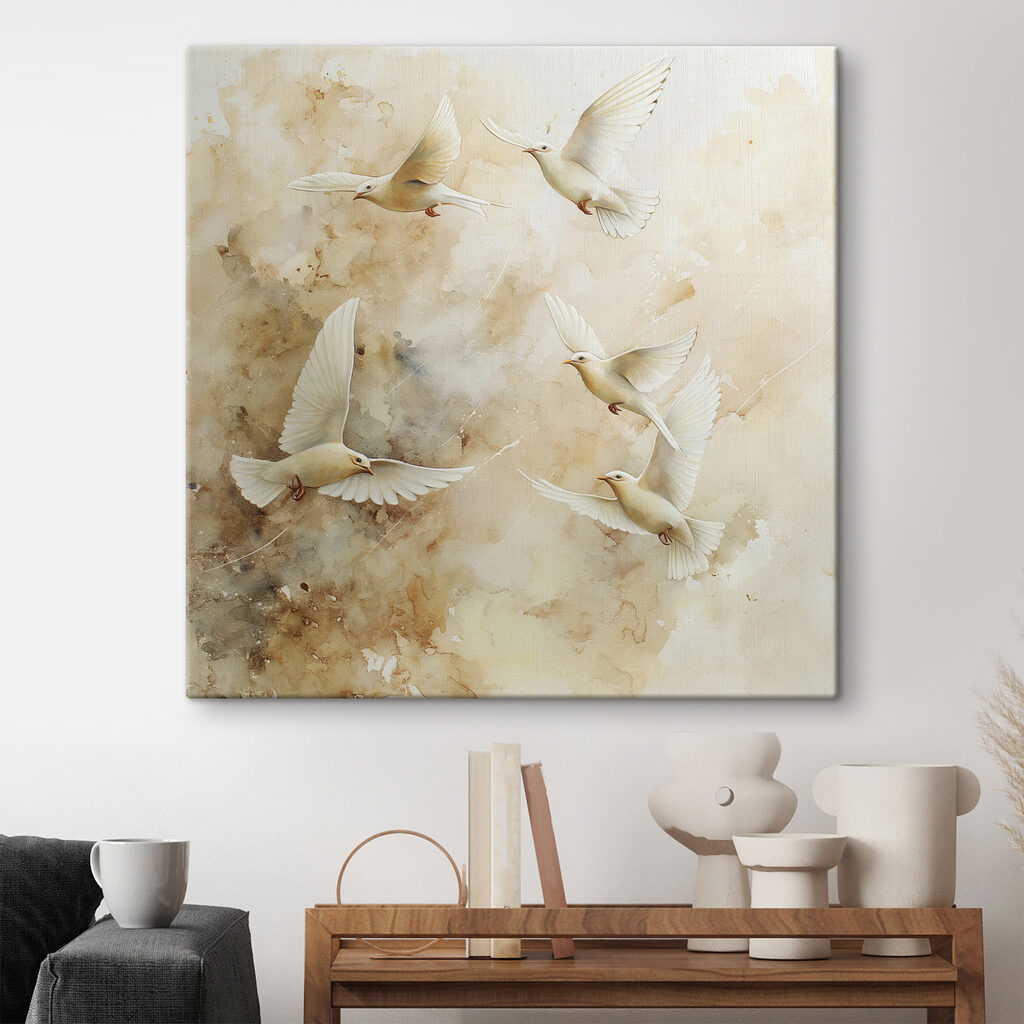 Ailes blanches, tons sable — intérieur 2
